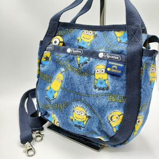 レスポートサック(LeSportsac)の132 極美品 レスポートサック ミニオン コラボ 2way バッグ デニム(ショルダーバッグ)