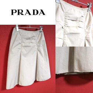 【極希少】PRADA プラダ 折り返し カットオフ デザイン スカート