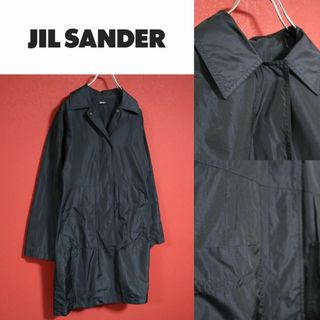 ジルサンダー(Jil Sander)の【モード】JIL SANDER NAVY ステンカラー デザイン ロングコート(ロングコート)