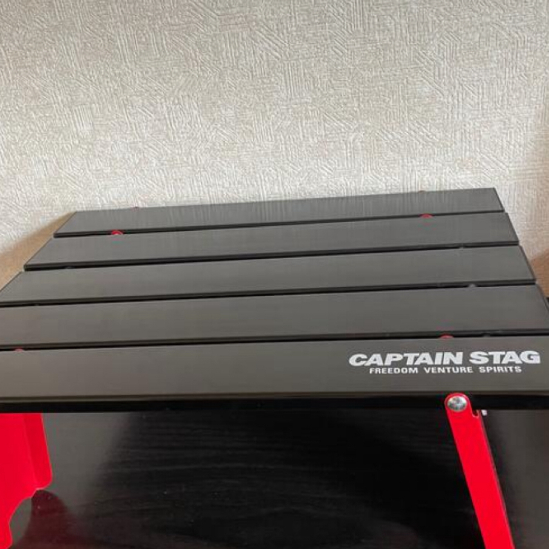 CAPTAIN STAG(キャプテンスタッグ)のキャプテンスタッグ アルミローテーブル ブラック スポーツ/アウトドアのアウトドア(テーブル/チェア)の商品写真