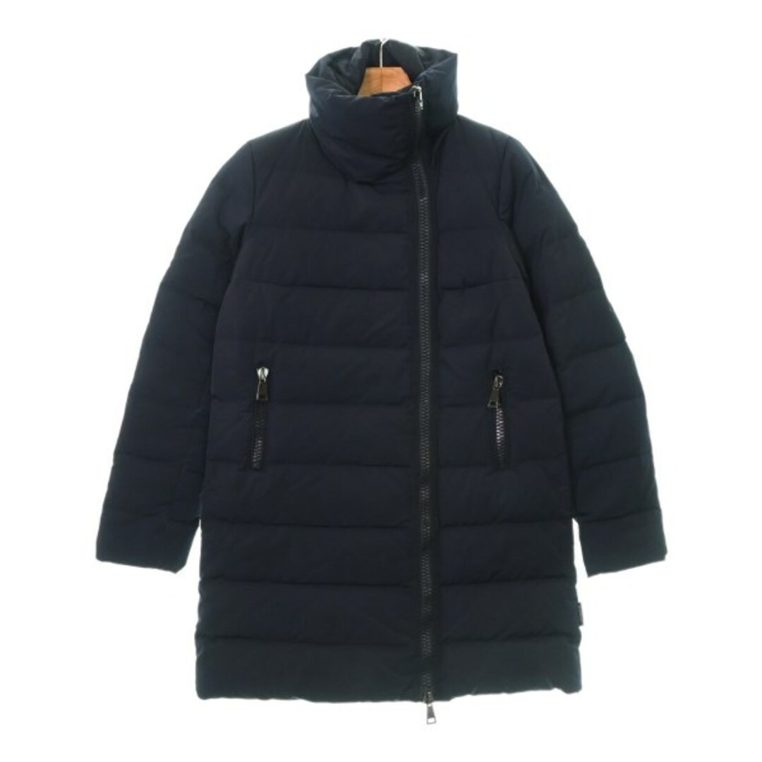 MONCLER(モンクレール)のMONCLER モンクレール ダウンコート 0(XS位) 紺 【古着】【中古】 レディースのジャケット/アウター(ダウンコート)の商品写真