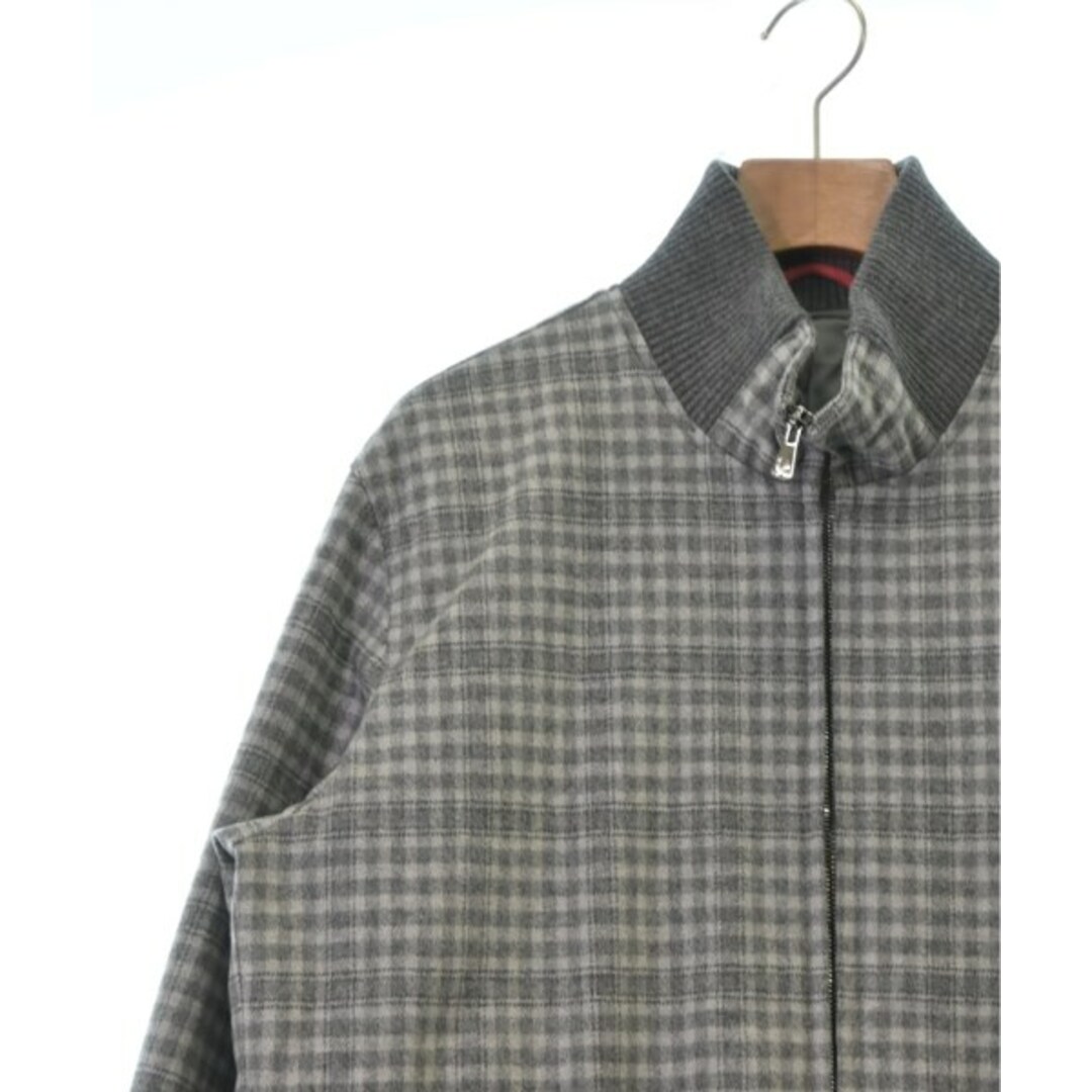 ISAIA(イザイア)のISAIA イサイア ブルゾン（その他） 50(XL位) グレー(チェック) 【古着】【中古】 メンズのジャケット/アウター(その他)の商品写真