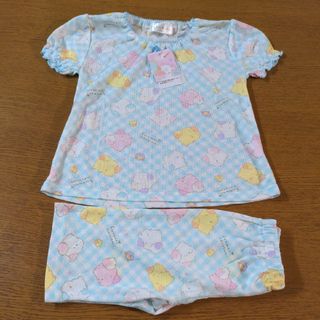 W☆新品☆ふんわりねころん☆半袖・半パンツ☆パジャマ☆１２０cm☆水色☆女の子用(パジャマ)