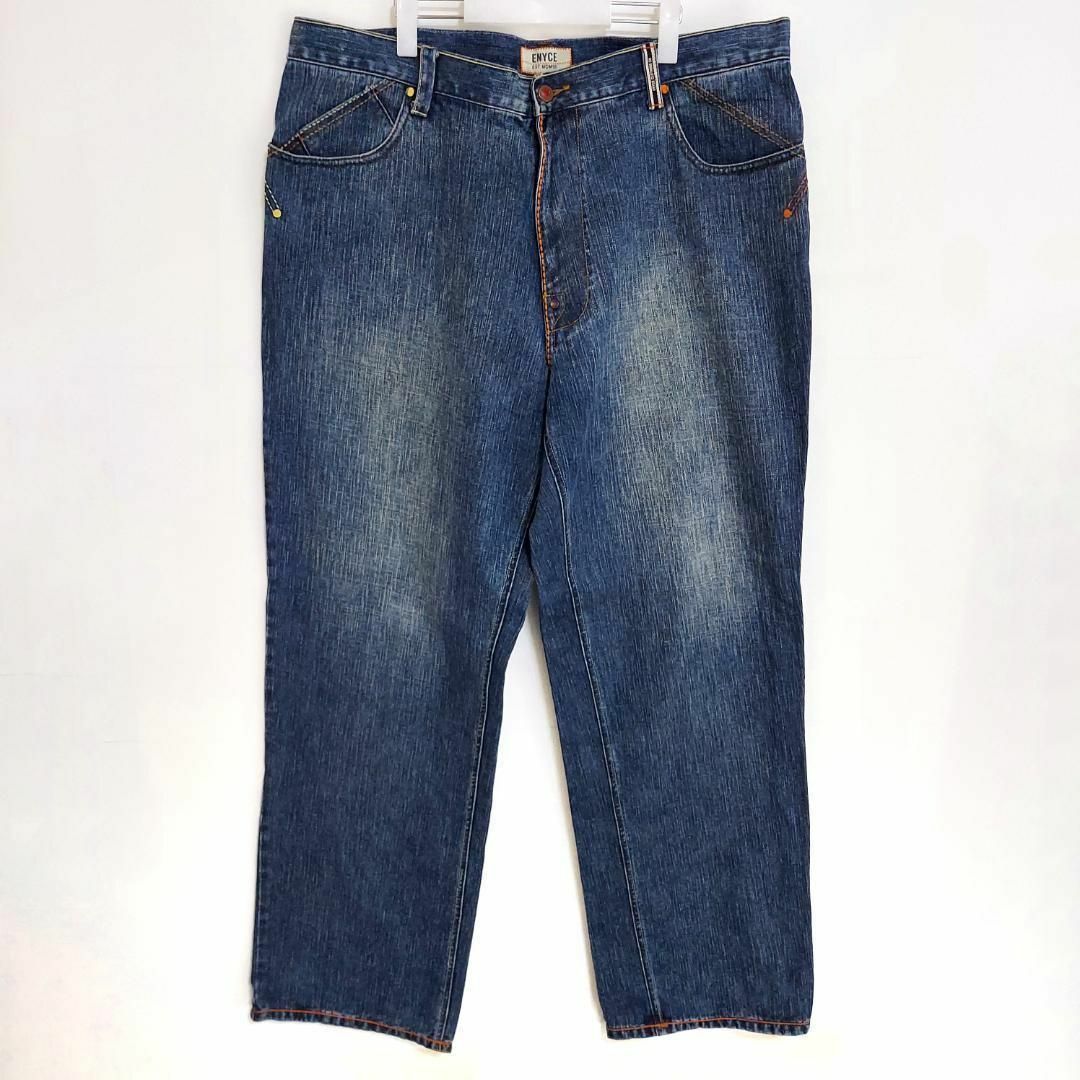 ENYCE(エニーチェ)のW40 ENYCE エニーチェ ポケット刺繍 バギーパンツ デニム ブルー 青 メンズのパンツ(デニム/ジーンズ)の商品写真