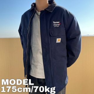 カーハート(carhartt)のカーハート ダックジャケット ブルゾン 企業ロゴ 2XL相当 50 ネイビー 紺(ブルゾン)