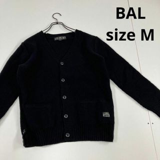 バル(BAL)のBAL バル　カーディガン　カウチン　ブラック　肉厚　90's 00's 古着(カーディガン)