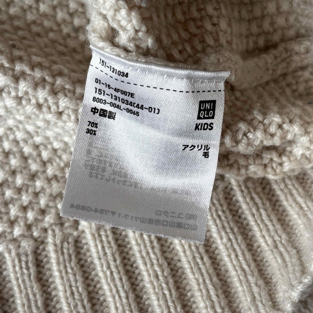 UNIQLO(ユニクロ)のユニクロ120 コーデ キッズ/ベビー/マタニティのキッズ服女の子用(90cm~)(ニット)の商品写真