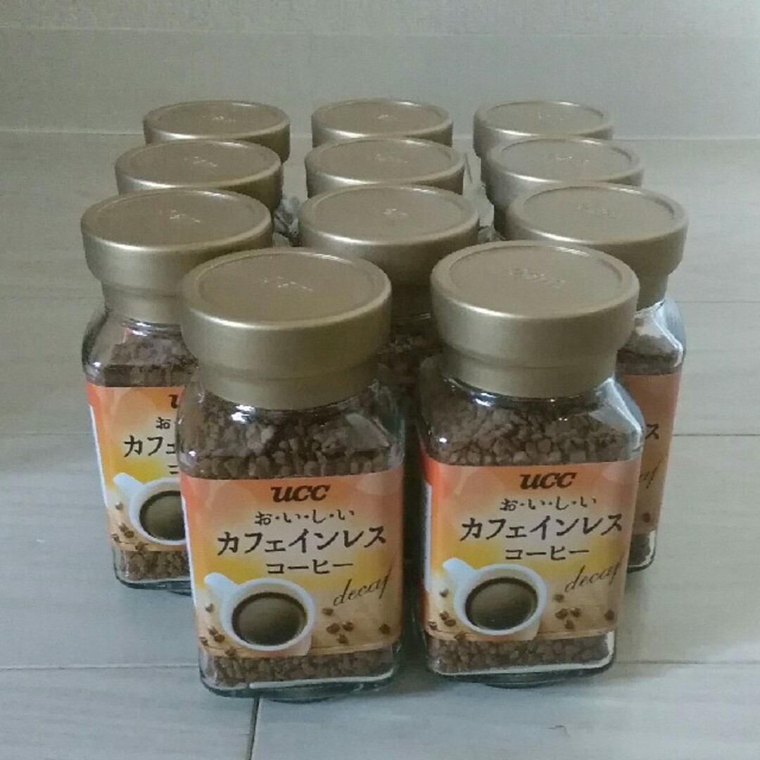 UCC(ユーシーシー)のユーシーシー上島珈琲 　おいしいカフェインレスコーヒー瓶４５ｇ　11個セット　 食品/飲料/酒の飲料(コーヒー)の商品写真