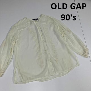 ギャップ(GAP)のGAP ギャップ　シャツ　カーディガン　刺繍　シアー　シースルー　OLD 90s(シャツ/ブラウス(長袖/七分))