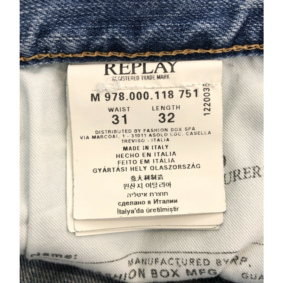 Replay(リプレイ)のリプレイ Replay デニムパンツ USEDダメージ加工    メンズ 31 メンズのパンツ(デニム/ジーンズ)の商品写真