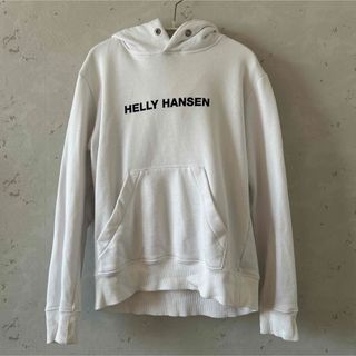 ヘリーハンセン(HELLY HANSEN)のヘリーハンセン　フードパーカー　刺繍ロゴ　白　M(パーカー)