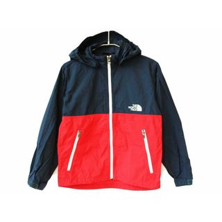 ザノースフェイス(THE NORTH FACE)の【春物 新入荷!】[ザ・ノースフェイス/THE NORTH FACE]140cm コンパクトジャケット/ブルゾン/ジャンパー/アウター 濃紺×赤 フード取外可 撥水 アウトドア キャンプ 遠足【中古】子供服 キッズ kids ジュニア 男の子 女の子 春秋 otr 902042(ジャケット/上着)