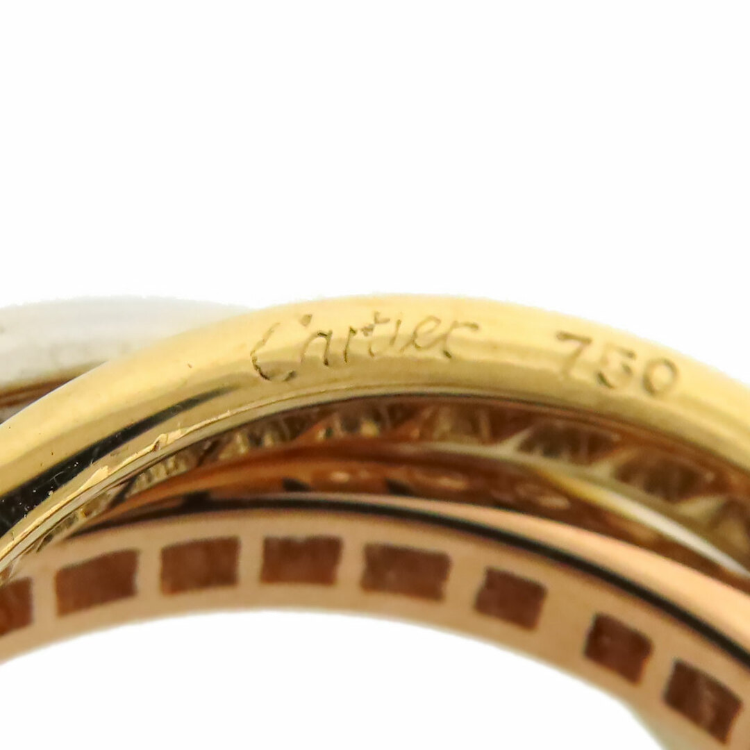 Cartier(カルティエ)のカルティエ スリーバングルズ ダイヤモンド リング #61 750 (K18YG K18WG K18PG) メンズ CARTIER [美品] 【中古】 【ジュエリー】 メンズのアクセサリー(リング(指輪))の商品写真