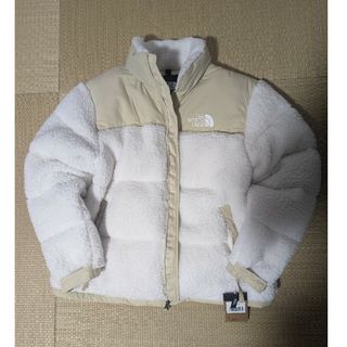 ザノースフェイス(THE NORTH FACE)の新品★XL THE NORTH FACE ダウン ヌプシ シェルパフリース 白(ダウンジャケット)