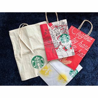 スターバックスコーヒー(Starbucks Coffee)のスタバ　Starbucks coffee  冬　ショッパー　ショップ袋　保存袋(ショップ袋)