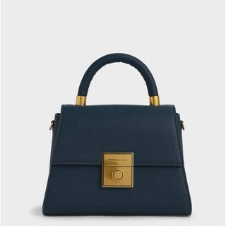 チャールズアンドキース(Charles and Keith)のCHARLES & KEITH プッシュロック トラペーズトップハンドルバッグ(ハンドバッグ)