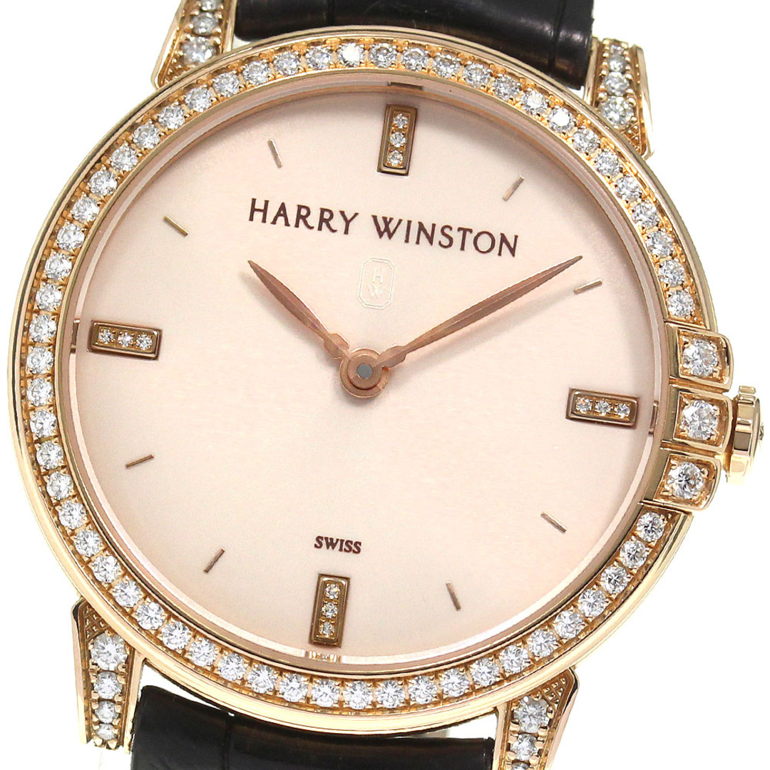 HARRY WINSTON(ハリーウィンストン)のハリーウィンストン HARRY WINSTON 450/LQ32R ミッドナイト K18PG ダイヤベゼル クォーツ メンズ _792619 メンズの時計(腕時計(アナログ))の商品写真