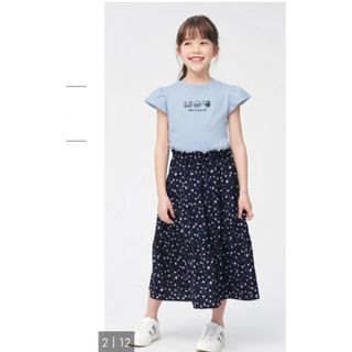 GU - 【美品】GU 花柄　ロングスカート　120