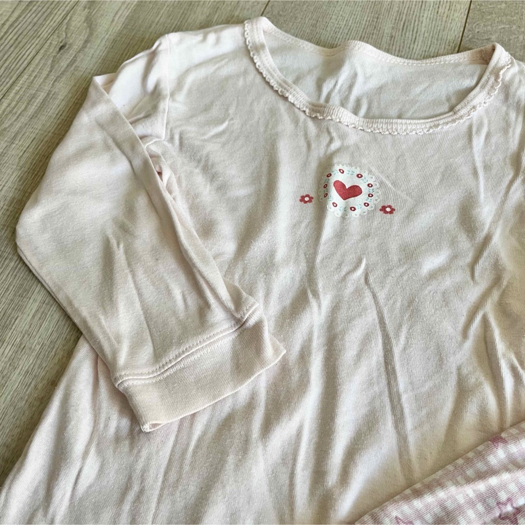 100サイズ　長袖肌着　２枚セット キッズ/ベビー/マタニティのキッズ服女の子用(90cm~)(下着)の商品写真