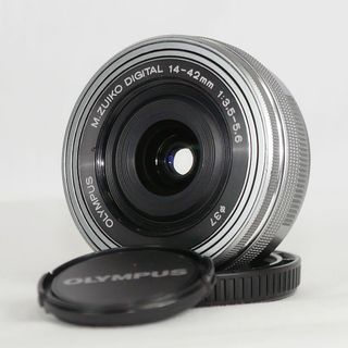 オリンパス(OLYMPUS)のOLYMPUS 電動パンケーキレンズ M.ZUIKO 14-42mm シルバー(レンズ(ズーム))