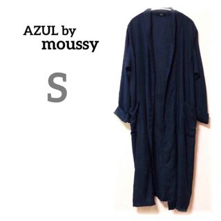 アズールバイマウジー(AZUL by moussy)の美品　アズールバイマウジー  ロング丈シャツ　アウター　カーデ　羽織り　薄手(シャツ/ブラウス(長袖/七分))