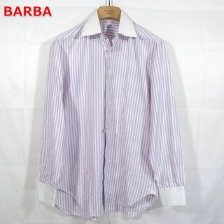 BARBA - 【定番】バルバ　ストライプクレリックシャツ　BARBA