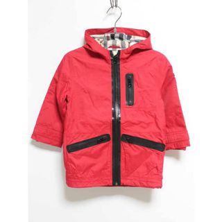 BURBERRY - ‡バーバリー/BURBERRY‡98cm ナイロンジャンパー/ナイロンブルゾン/ウィンドブレーカー 赤 防水【中古】子供服 キッズ kids 男の子 春秋 131032 otr