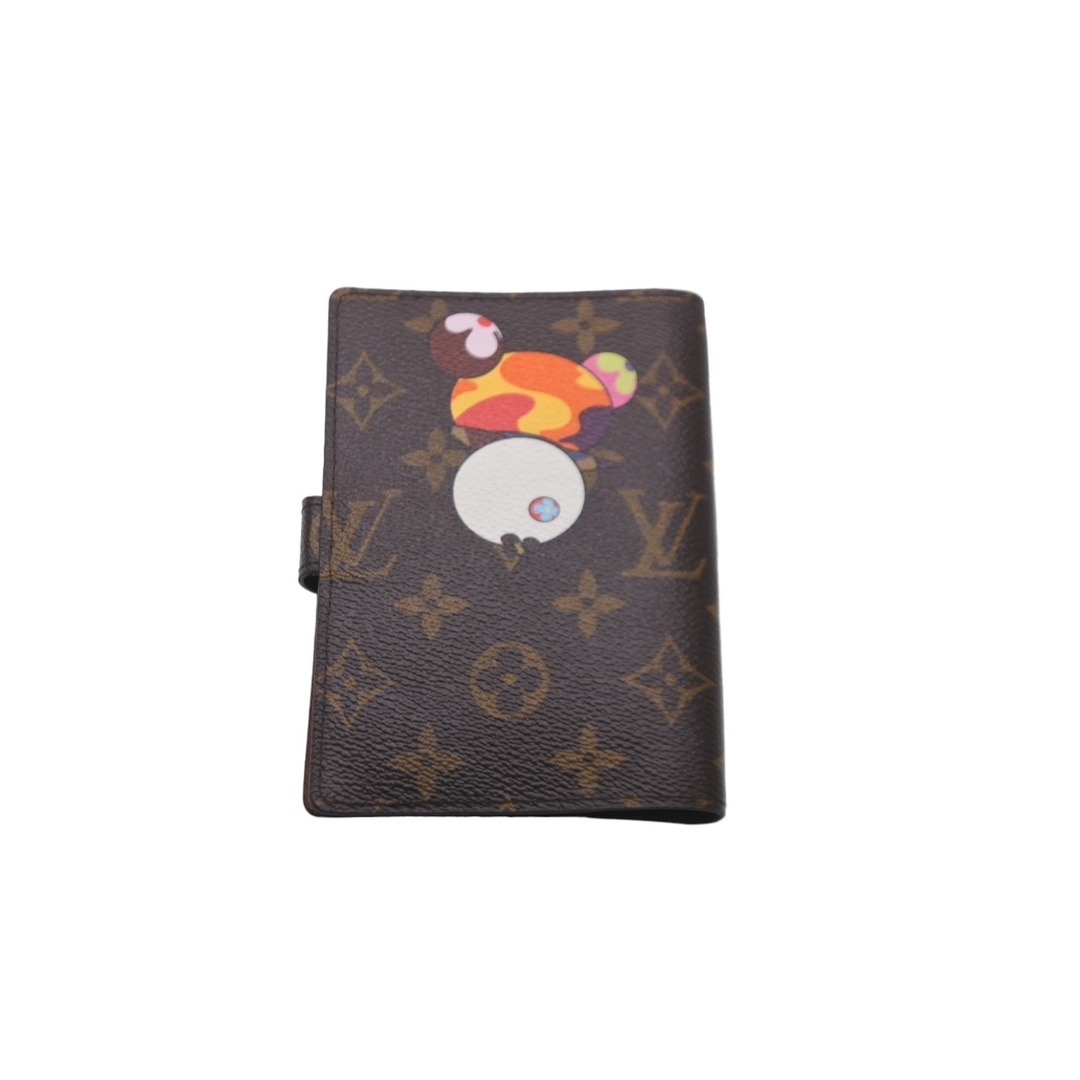 LOUIS VUITTON(ルイヴィトン)の極美品 LOUIS VUITTON ルイヴィトン 手帳カバー アジェンダ PM モノグラムパンダ 村上隆 R20011 ブラウン 中古 58897 メンズのファッション小物(手帳)の商品写真