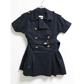 バーバリー(BURBERRY)の‡バーバリー/BURBERRY‡116cm トレンチ風半袖ワンピース 紺【中古】子供服 キッズ kids 女の子 夏 124032 onepi(ワンピース)