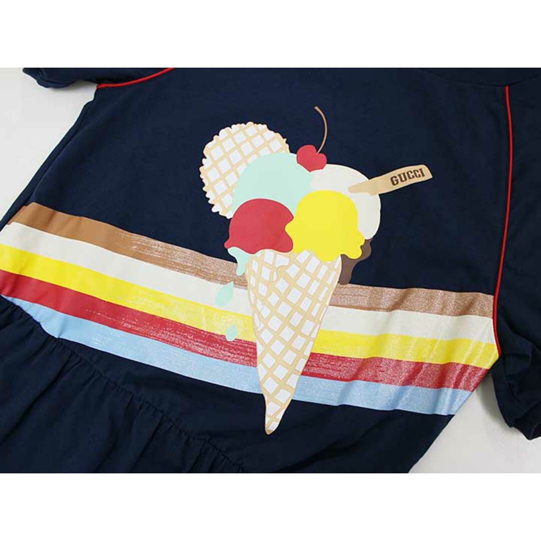 Gucci(グッチ)の▽グッチ/GUCCI▽140cm 半袖ロングワンピース 紺×マルチカラー【中古】子供服 キッズ kids ジュニア 女の子 夏 214032 onepi キッズ/ベビー/マタニティのキッズ服女の子用(90cm~)(ワンピース)の商品写真