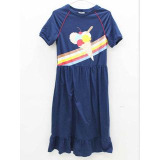 グッチ(Gucci)の▽グッチ/GUCCI▽140cm 半袖ロングワンピース 紺×マルチカラー【中古】子供服 キッズ kids ジュニア 女の子 夏 214032 onepi(ワンピース)