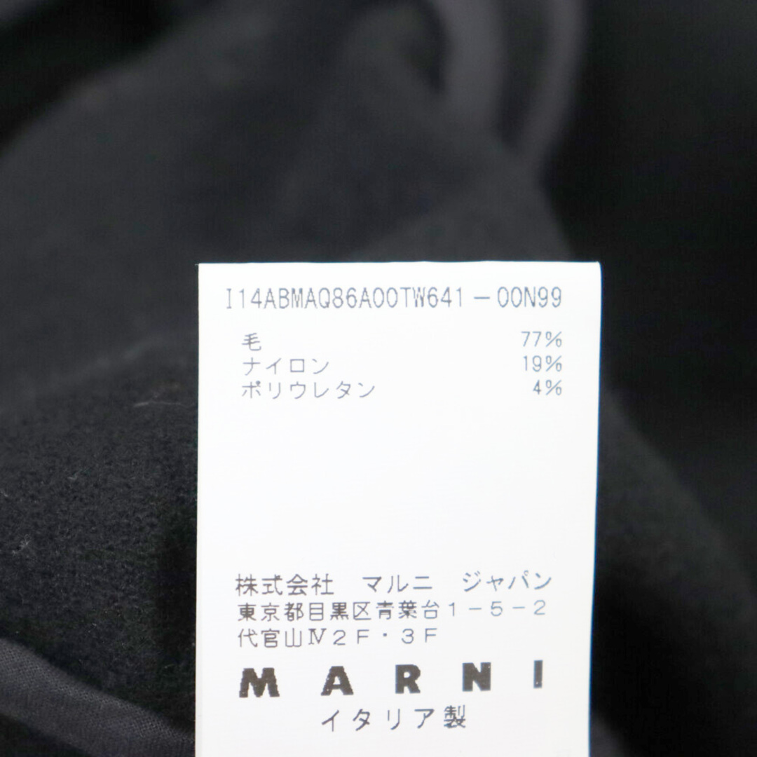 Marni(マルニ)のMARNI マルニ メルトンウール アシンメトリー半袖ワンピース レディース ブラック I14ABMAQ86A00TW641 レディースのワンピース(ひざ丈ワンピース)の商品写真