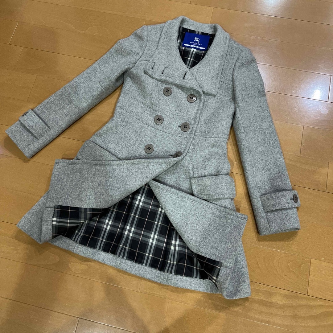 BURBERRY BLUE LABEL(バーバリーブルーレーベル)のバーバリーロンドンブルーレーベル　ウールロングコート 38 レディースのジャケット/アウター(ロングコート)の商品写真