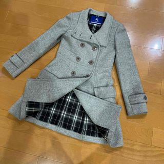 バーバリーブルーレーベル(BURBERRY BLUE LABEL)のバーバリーロンドンブルーレーベル　ウールロングコート 38(ロングコート)