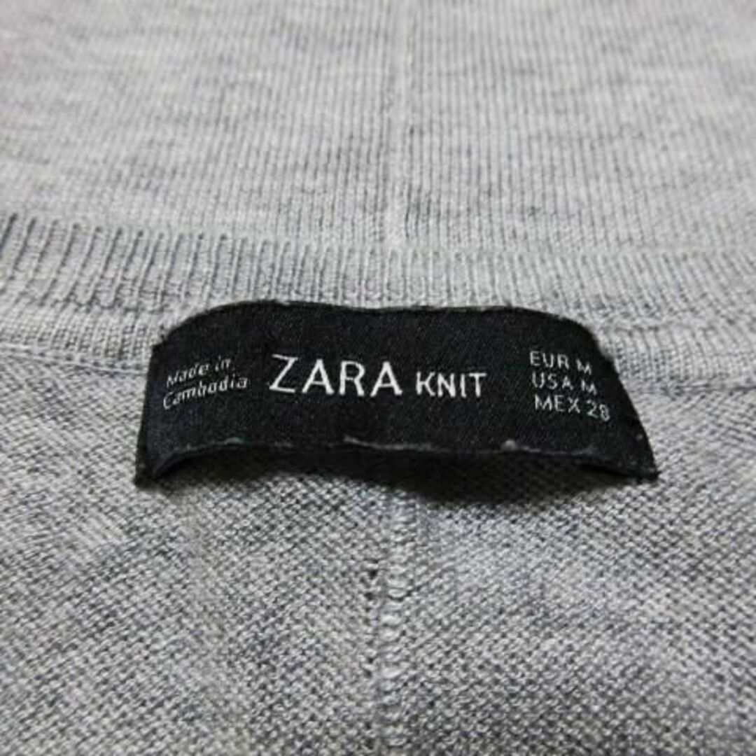 ZARA(ザラ)のザラニット 薄手柔らかハイゲージニット 長袖 M グレー 230427CK7A レディースのトップス(ニット/セーター)の商品写真