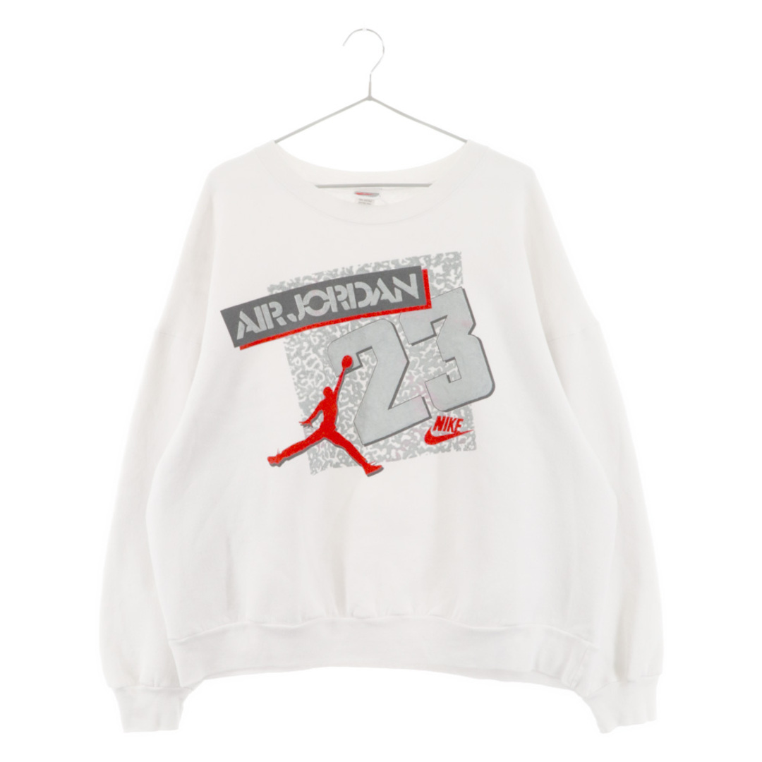 NIKE(ナイキ)のNIKE ナイキ 90s VINTAGE JUMPMAN SWEATSHIRT ヴィンテージ ジャンプマンプリントスウェットトレーナー ホワイト メンズのトップス(スウェット)の商品写真