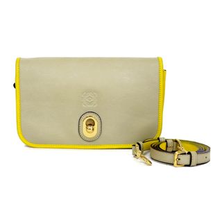 ロエベ(LOEWE)の【限界値下げ祭24-OF】 ロエベ ショルダーバッグ ロエベ レザー ベージュ レディース LOEWE 中古(ショルダーバッグ)