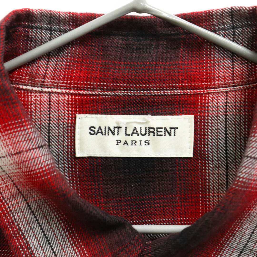 Saint Laurent(サンローラン)のSAINT LAURENT PARIS サンローランパリ 16AW オンブレチェックウエスタン長袖シャツ レッド 398063 Y864M メンズのトップス(シャツ)の商品写真