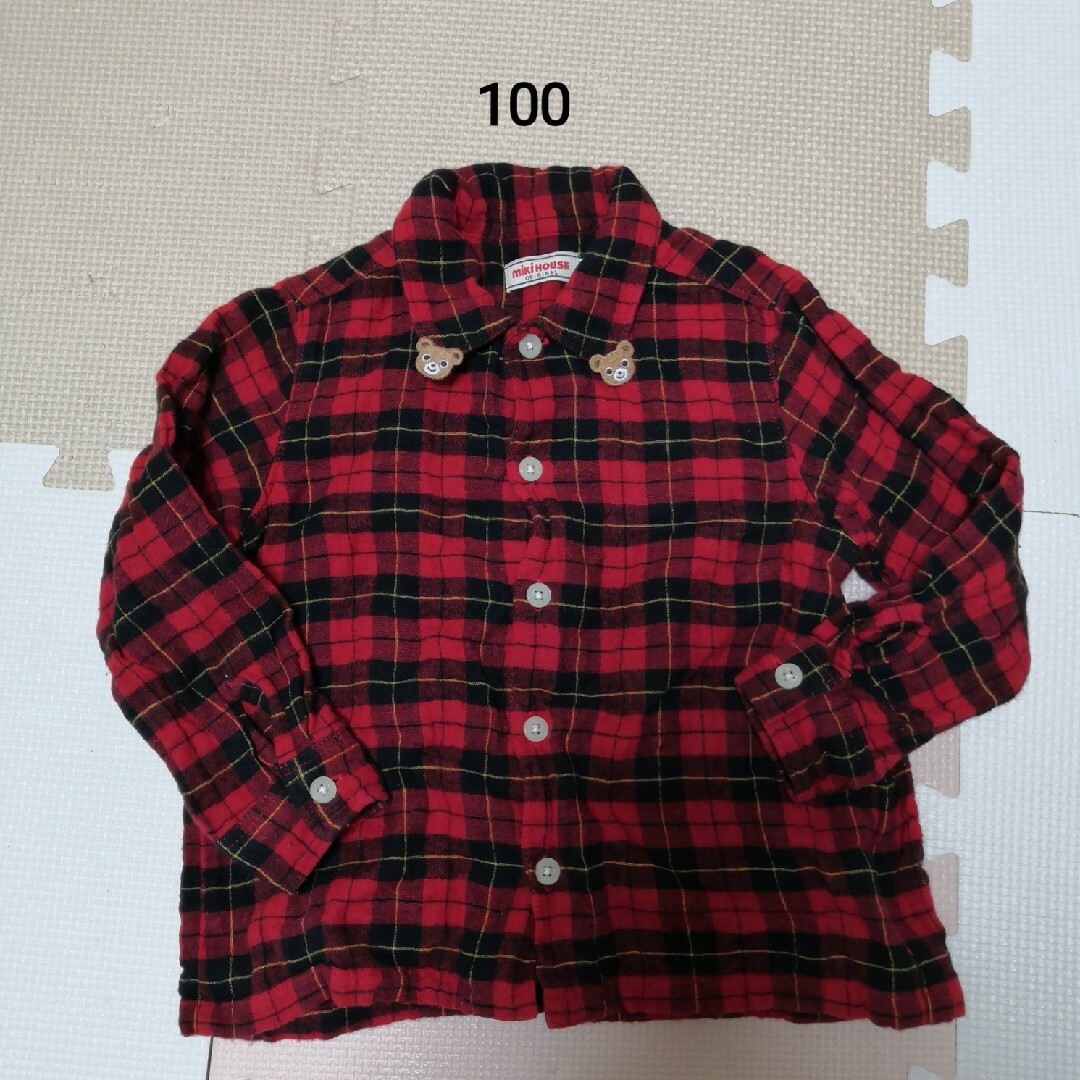 mikihouse(ミキハウス)のミキハウス　チェックシャツ　100 キッズ/ベビー/マタニティのキッズ服男の子用(90cm~)(ブラウス)の商品写真