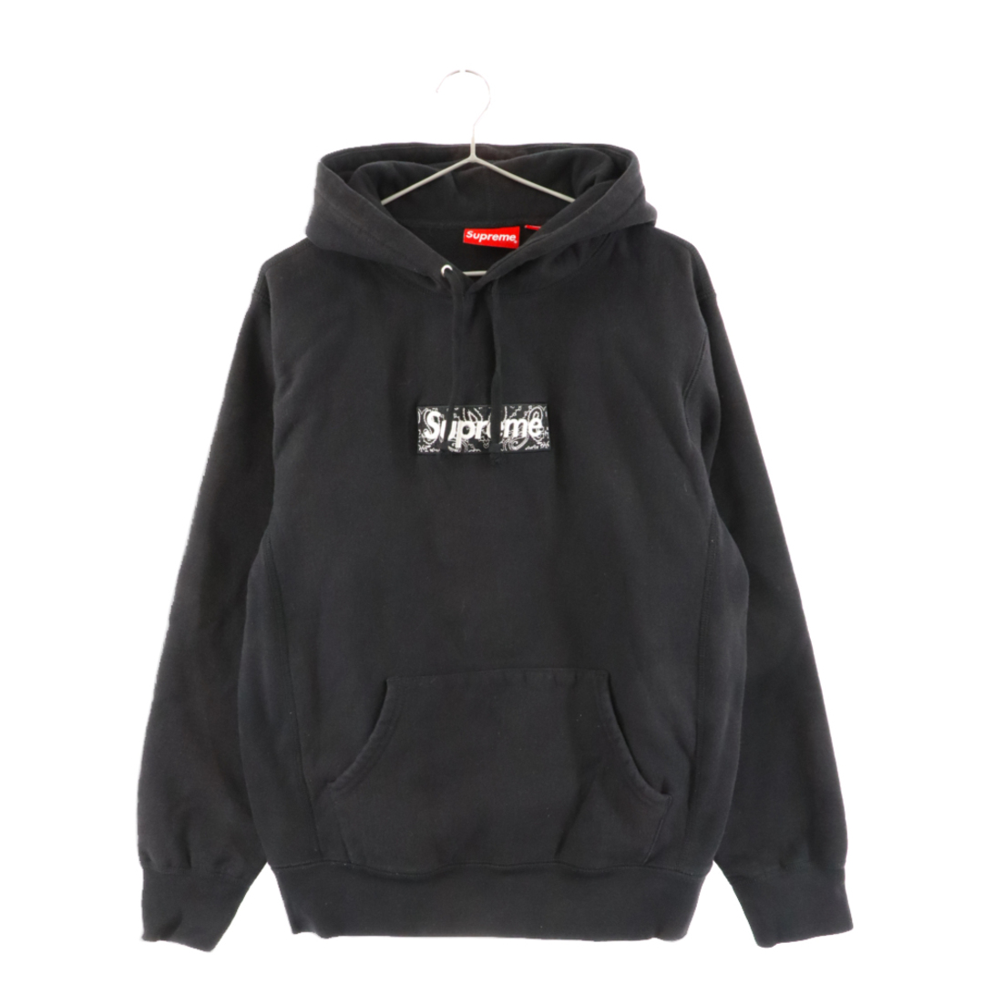 Supreme(シュプリーム)のSUPREME シュプリーム 19AW Bandana Box Logo Hooded Sweatshirt バンダナボックスロゴプルオーバースウェットパーカー ブラック メンズのトップス(パーカー)の商品写真