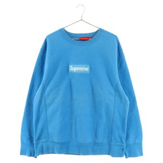 シュプリーム(Supreme)のSUPREME シュプリーム 18AW Box Logo Crewneck Bright Royal ボックスロゴ刺繍 クルーネック スウェットトレーナー ブルー(スウェット)