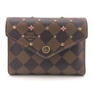 ルイヴィトン(LOUIS VUITTON)のルイヴィトン LOUIS VUITTON 三つ折り財布
 ダミエ ポルトフォイユ・ヴィクトリーヌ コンパクトウォレット N60477 ブラウン(財布)