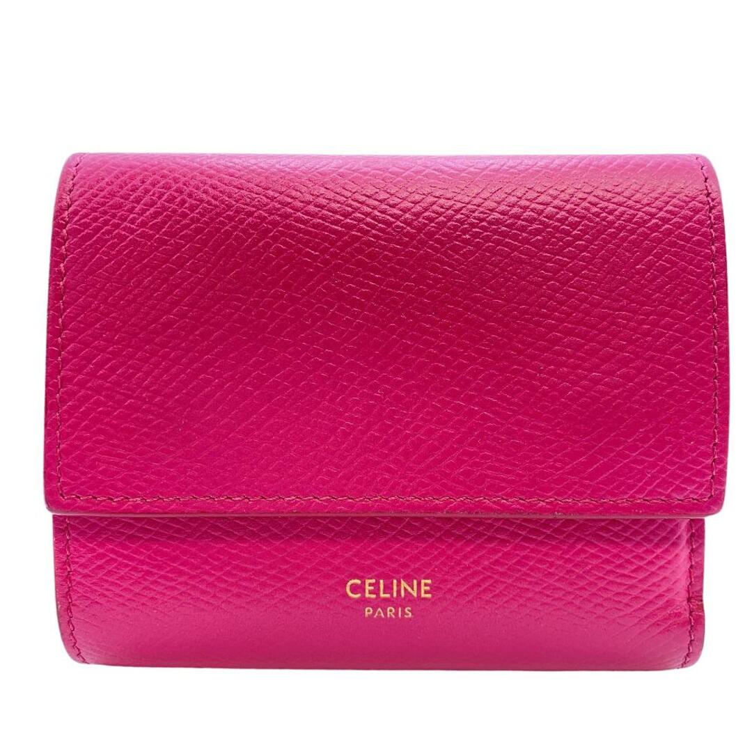 celine(セリーヌ)のセリーヌ CELINE 三つ折り財布
 コンパクトウォレット ピンク レディースのファッション小物(財布)の商品写真