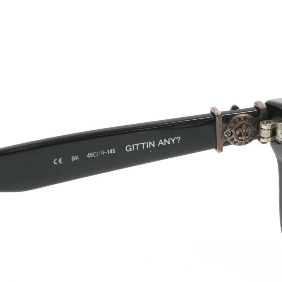 CHROME HEARTS クロムハーツ（原本無） メガネ GITTIN ANY ？ A BSフレアテンプル スクエアフレーム サングラス アイウェア 眼鏡 ブラック系