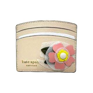 ケイトスペードニューヨーク(kate spade new york)の【新古品】【未使用】kate spade ケイトスペード 小物 カード入れ パスケース レディース ベージュ系 花柄(名刺入れ/定期入れ)