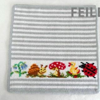 フェイラー(FEILER)の💞フェイラー💞 ハイジ グレー ボーダーストライプ ハンカチ　新品(ハンカチ)