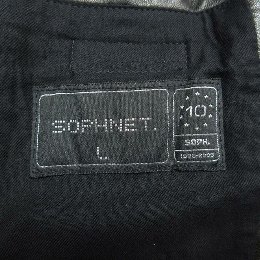 SOPHNET.(ソフネット)の08AW ソフネット ラムレザー ジャケット 羊革 シングル ライダース メンズのジャケット/アウター(ライダースジャケット)の商品写真