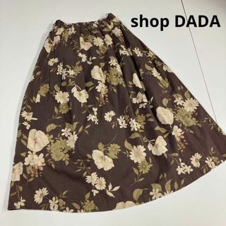 ダダ(DADA)のshop DADA ロングスカート　フレア　花柄　フラワー　古着女子(ロングスカート)