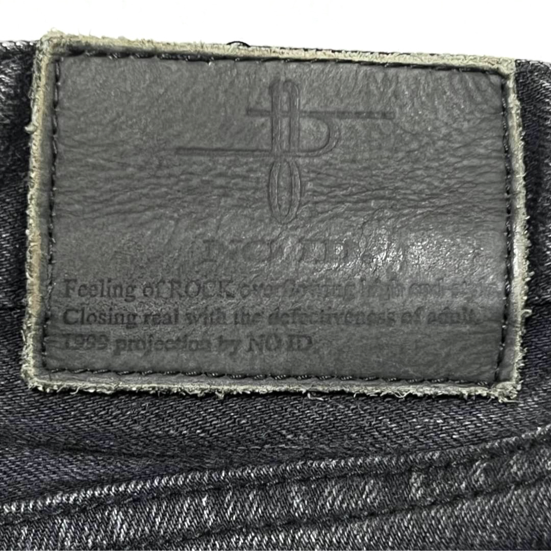NO ID.(ノーアイディー)のNO ID ノーアイディー  黒 スキニー ストレッチ サイズ1 約73cm メンズのパンツ(デニム/ジーンズ)の商品写真