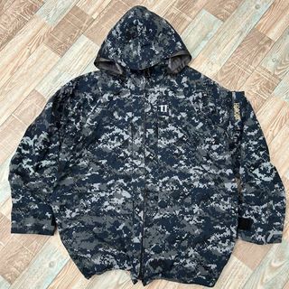 ミリタリー(MILITARY)のUS NAVY USN GORE-TEX ナイロンジャケット デジカモ L/R(ナイロンジャケット)